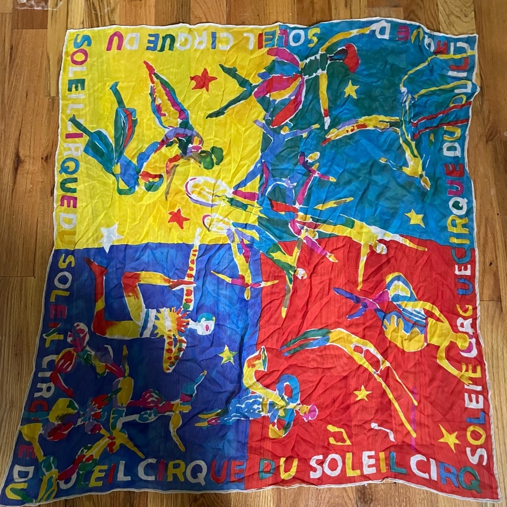 Funky Cirque du Soleil Multicolored Silky Scarf